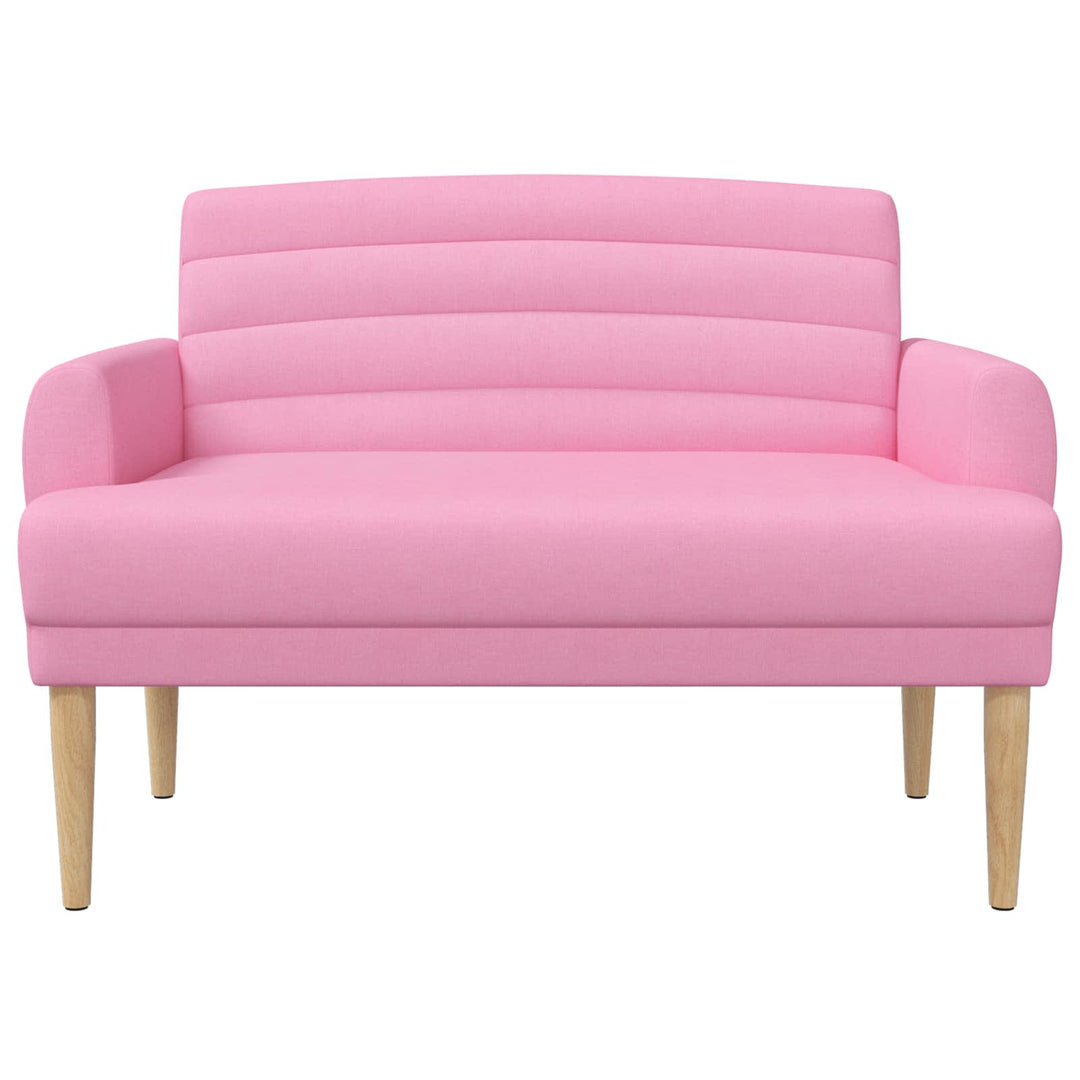 Loveseat Med Knapprapport Rosa 116 X 67 X 80 Cm Tyg