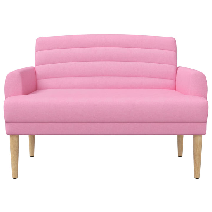 Loveseat Med Knapprapport Rosa 116 X 67 X 80 Cm Tyg