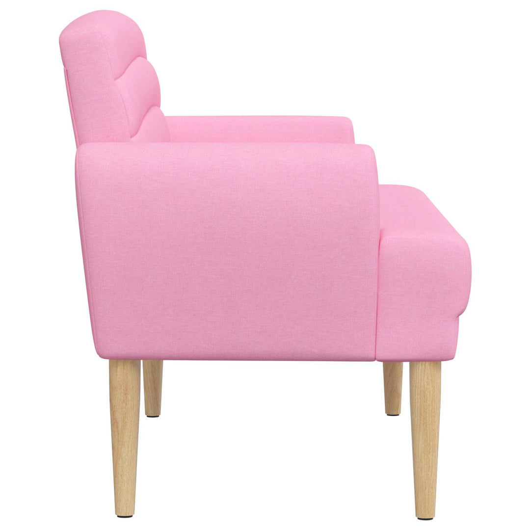 Loveseat Med Knapprapport Rosa 116 X 67 X 80 Cm Tyg
