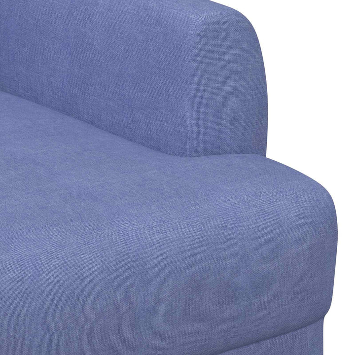 Loveseat Med Knapprapport Jeansblå 116 X 67 X 80 Cm Tyg