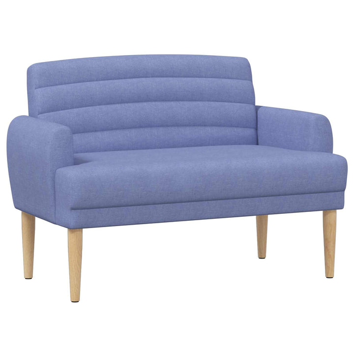 Loveseat Med Knapprapport Jeansblå 116 X 67 X 80 Cm Tyg