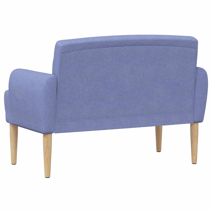 Loveseat Med Knapprapport Jeansblå 116 X 67 X 80 Cm Tyg