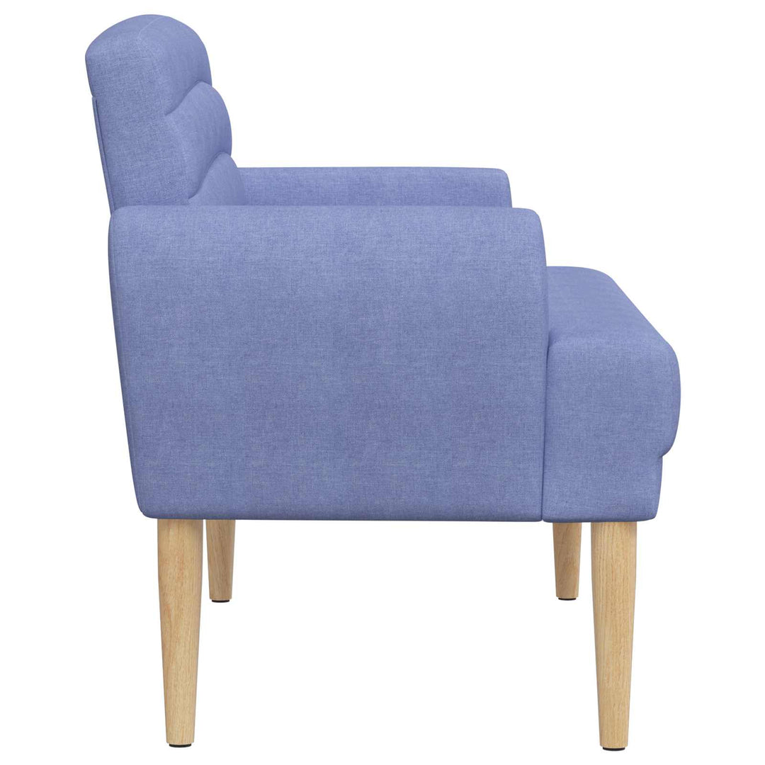 Loveseat Med Knapprapport Jeansblå 116 X 67 X 80 Cm Tyg