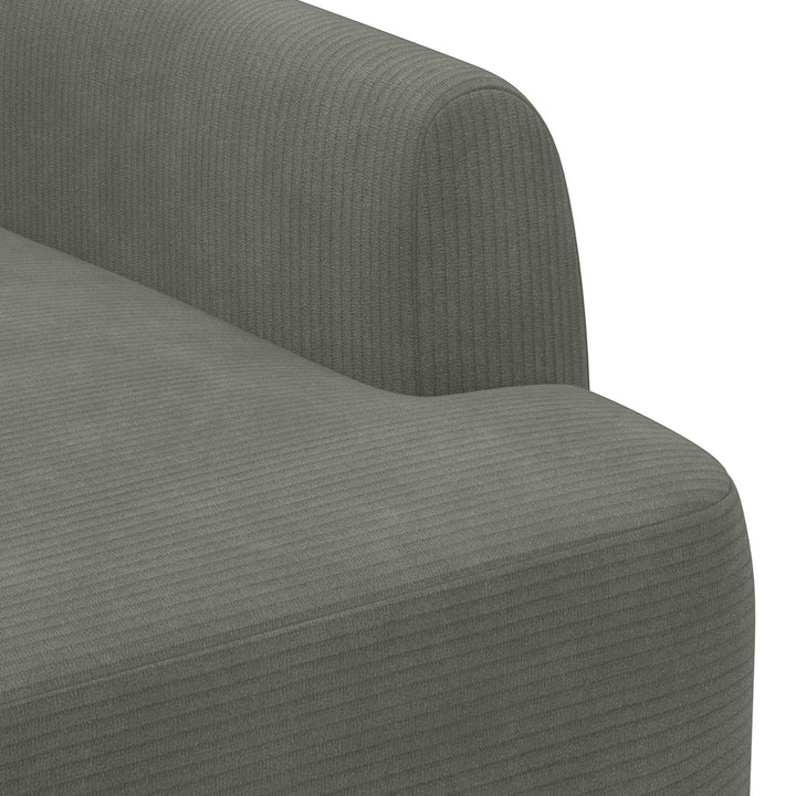 Loveseat Med Knapprapport Ljusgrå 116 X 67 X 81 Cm Kordread Tyg