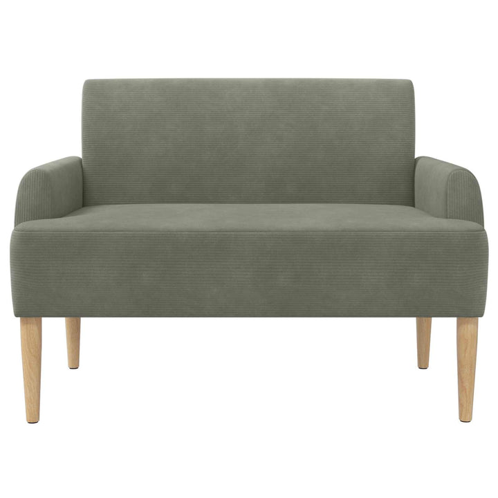Loveseat Med Knapprapport Ljusgrå 116 X 67 X 81 Cm Kordread Tyg