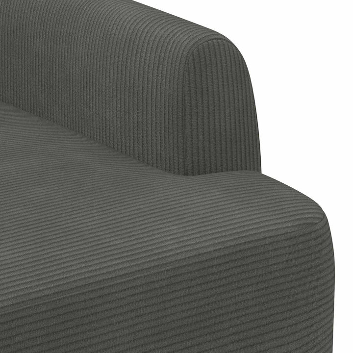Loveseat Med Knapprapport Mörkgrå 116 X 67 X 81 Cm Kordread Tyg
