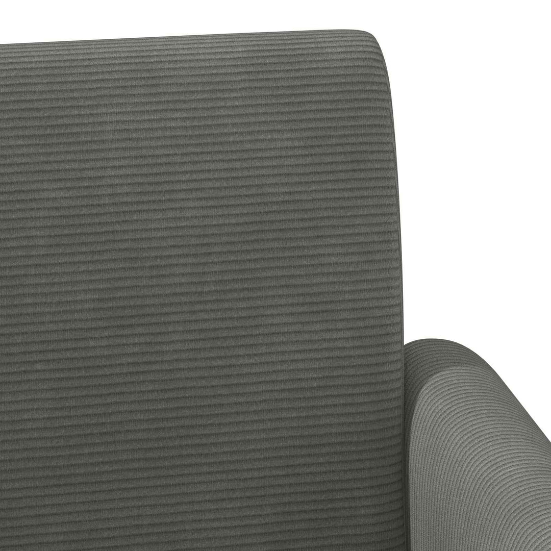 Loveseat Med Knapprapport Mörkgrå 116 X 67 X 81 Cm Kordread Tyg