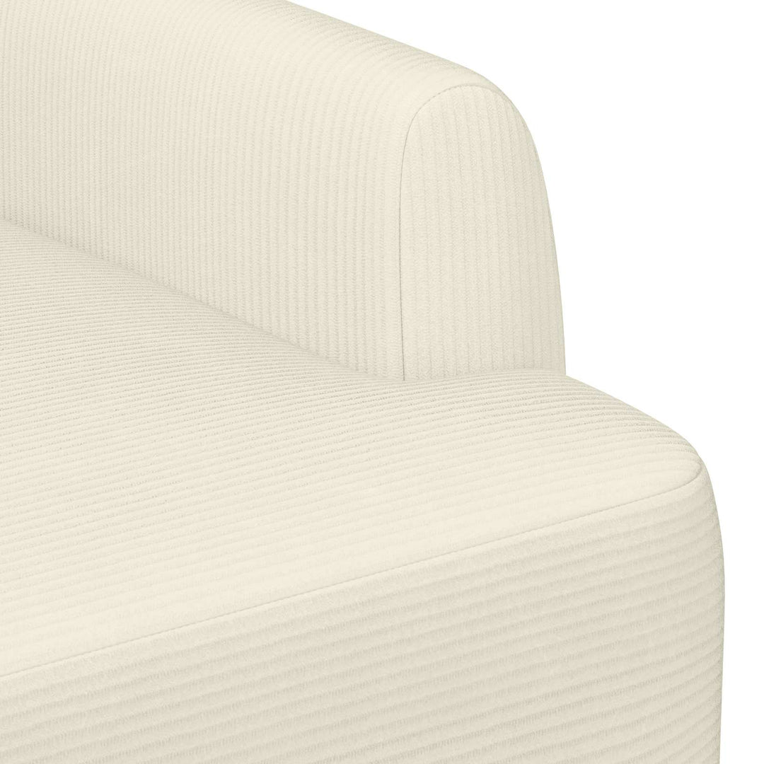 Loveseat Med Knapprapport Gräddvit 116 X 67 X 81 Cm