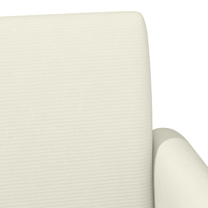 Loveseat Med Knapprapport Gräddvit 116 X 67 X 81 Cm