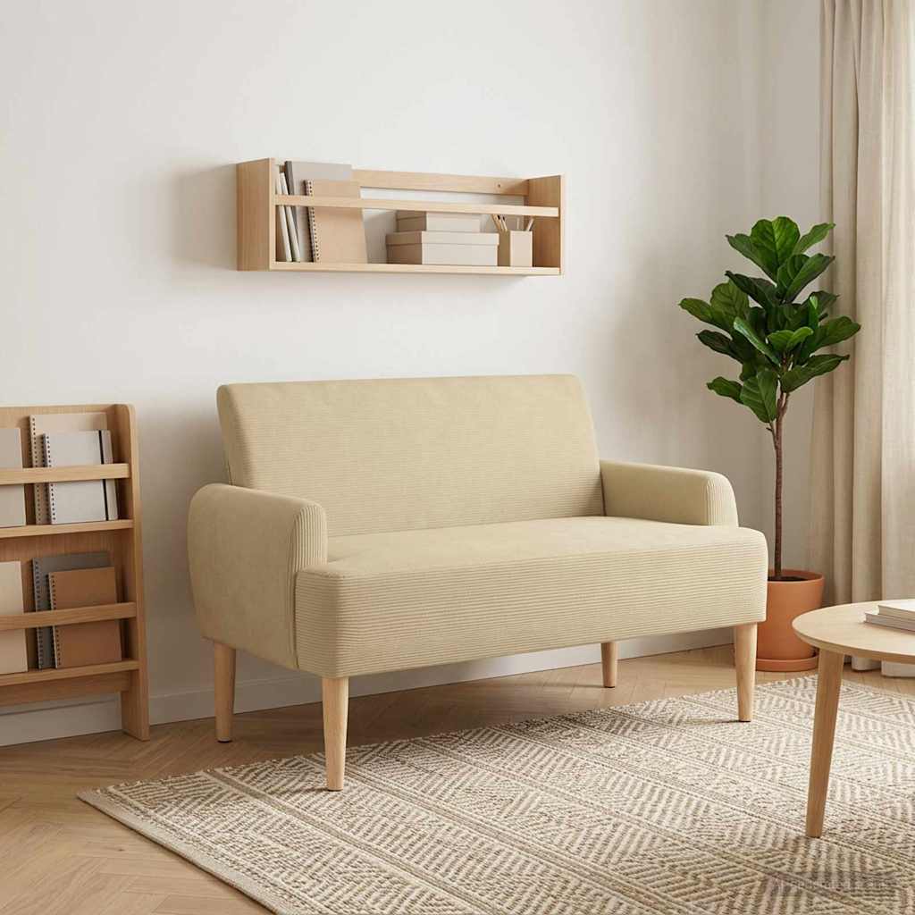 Loveseat Med Knapprapport Ljust Gröngrå 116 X 67 X 81 Cm