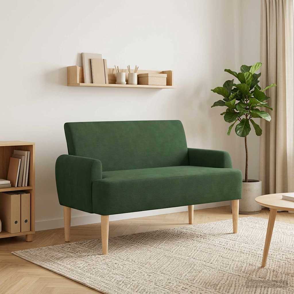 Loveseat Med Knapprapport Jungelgrön 116 X 67 X 81 Cm