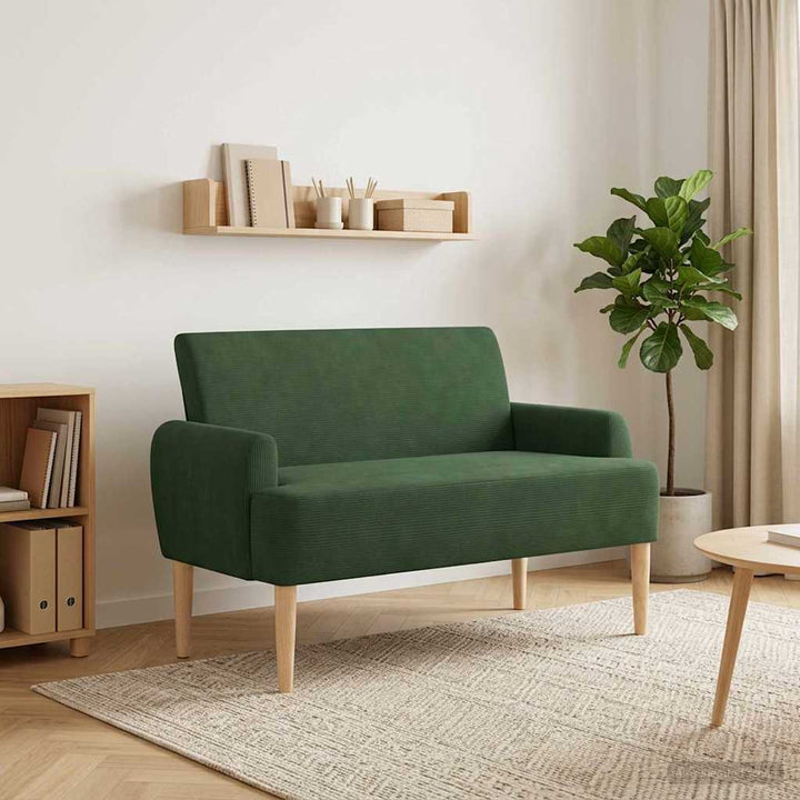 Loveseat Med Knapprapport Jungelgrön 116 X 67 X 81 Cm