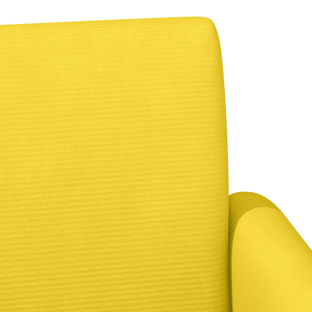 Loveseat Med Knapprapport Ljusgul 116 X 67 X 81 Cm Kordread Tyg