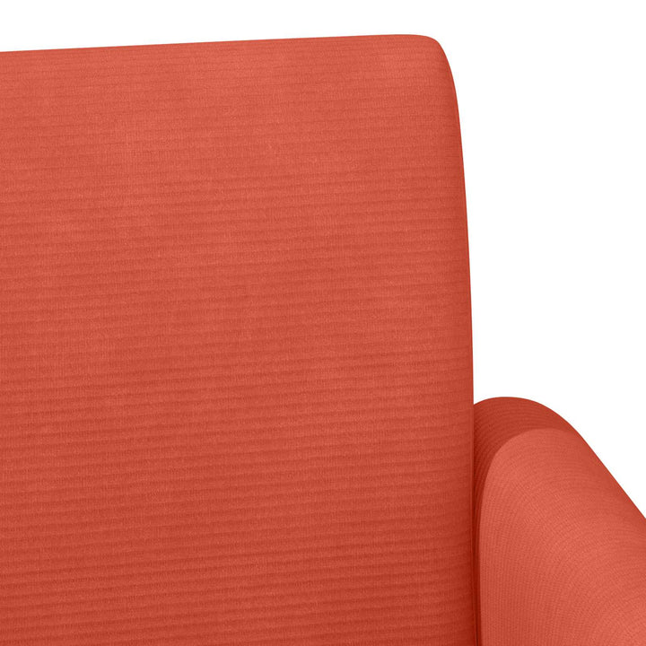 Loveseat Med Knapprapport Röd Orange 116 X 67 X 81 Cm