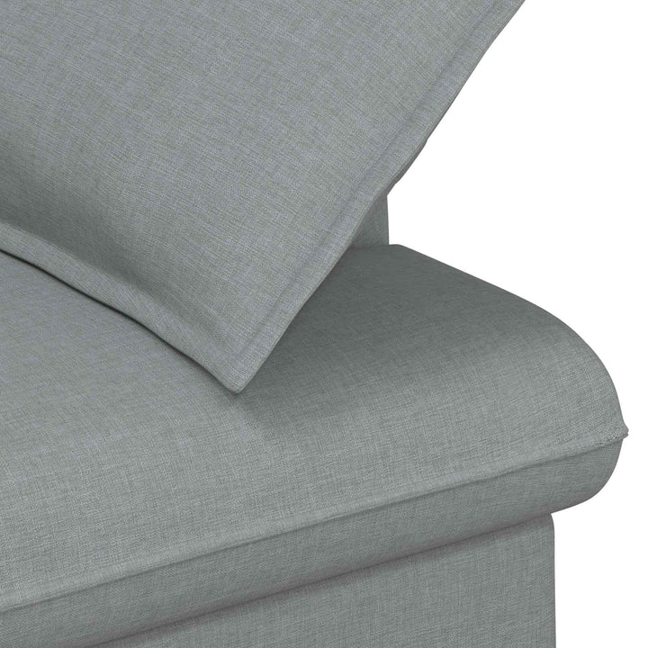 Loveseat Med Knapprapport Ljusgrå 111 X 68 X 80 Cm Tyg