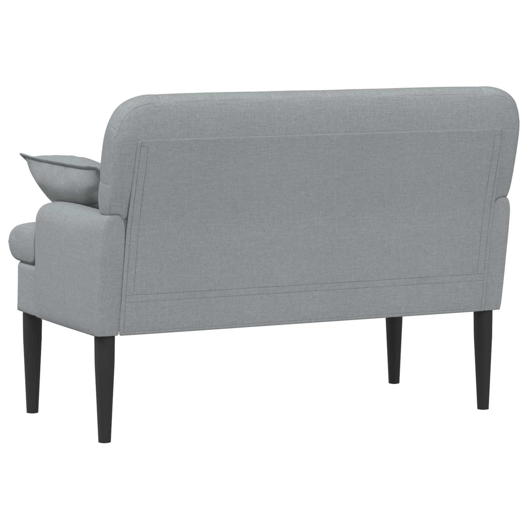 Loveseat Med Knapprapport Ljusgrå 111 X 68 X 80 Cm Tyg