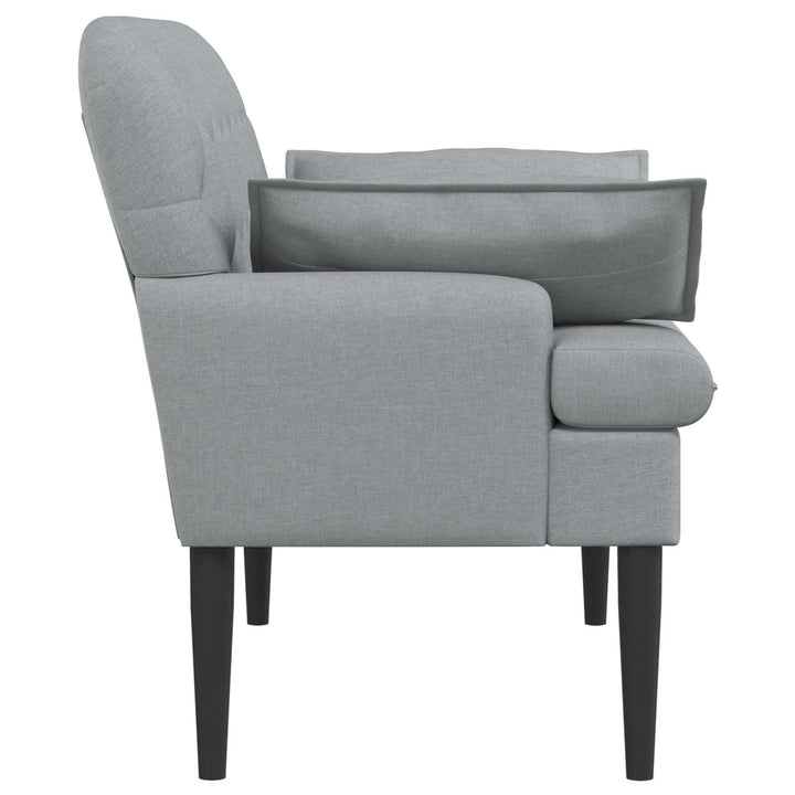 Loveseat Med Knapprapport Ljusgrå 111 X 68 X 80 Cm Tyg