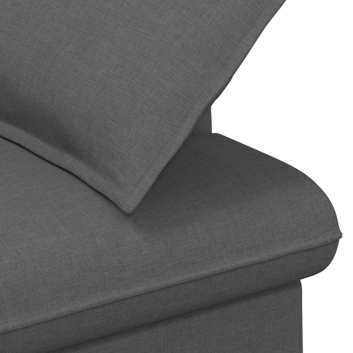 Loveseat Med Knapprapport Mörkgrå 111 X 68 X 80 Cm Tyg