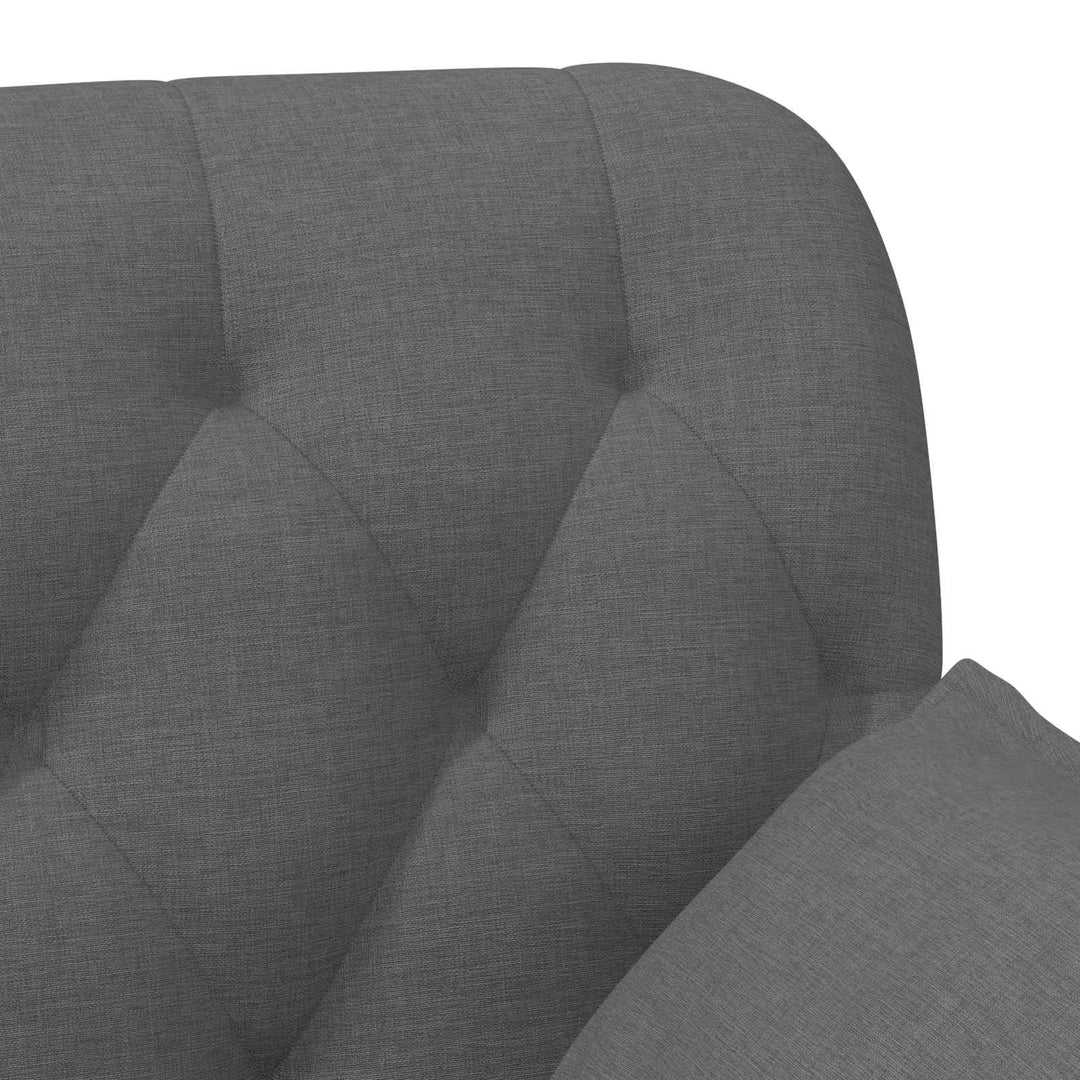 Loveseat Med Knapprapport Mörkgrå 111 X 68 X 80 Cm Tyg