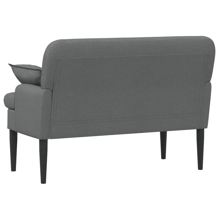 Loveseat Med Knapprapport Mörkgrå 111 X 68 X 80 Cm Tyg