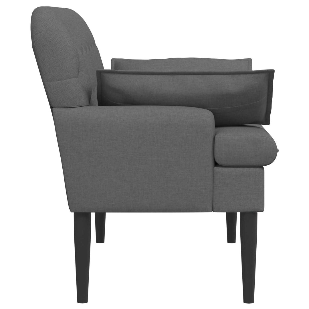 Loveseat Med Knapprapport Mörkgrå 111 X 68 X 80 Cm Tyg