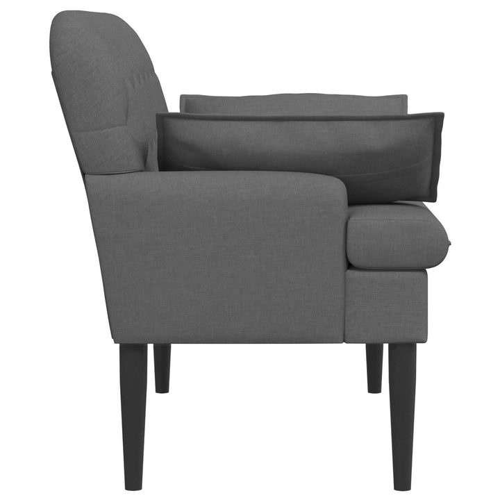 Loveseat Med Knapprapport Mörkgrå 111 X 68 X 80 Cm Tyg