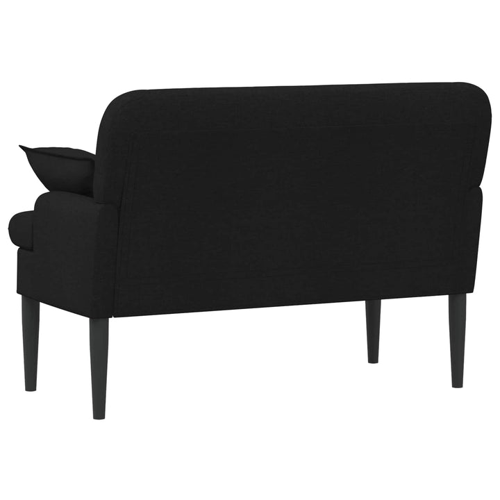 Loveseat Med Knapprapport Svart 111 X 68 X 80 Cm Tyg