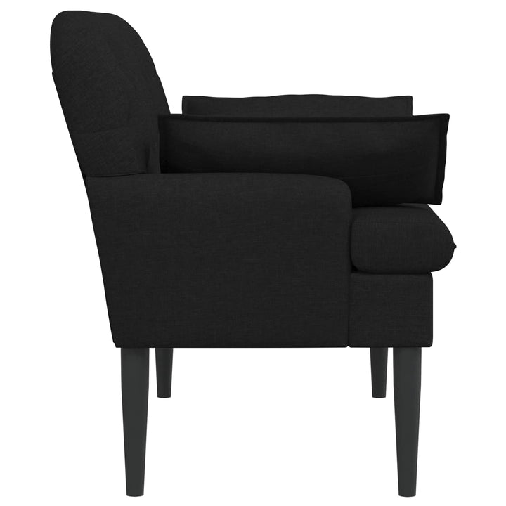 Loveseat Med Knapprapport Svart 111 X 68 X 80 Cm Tyg