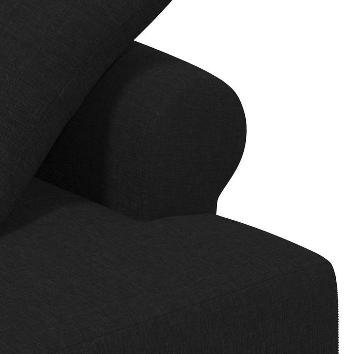 Loveseat Med Knapprapport Svart 120 X 65 X 79 Cm Tyg