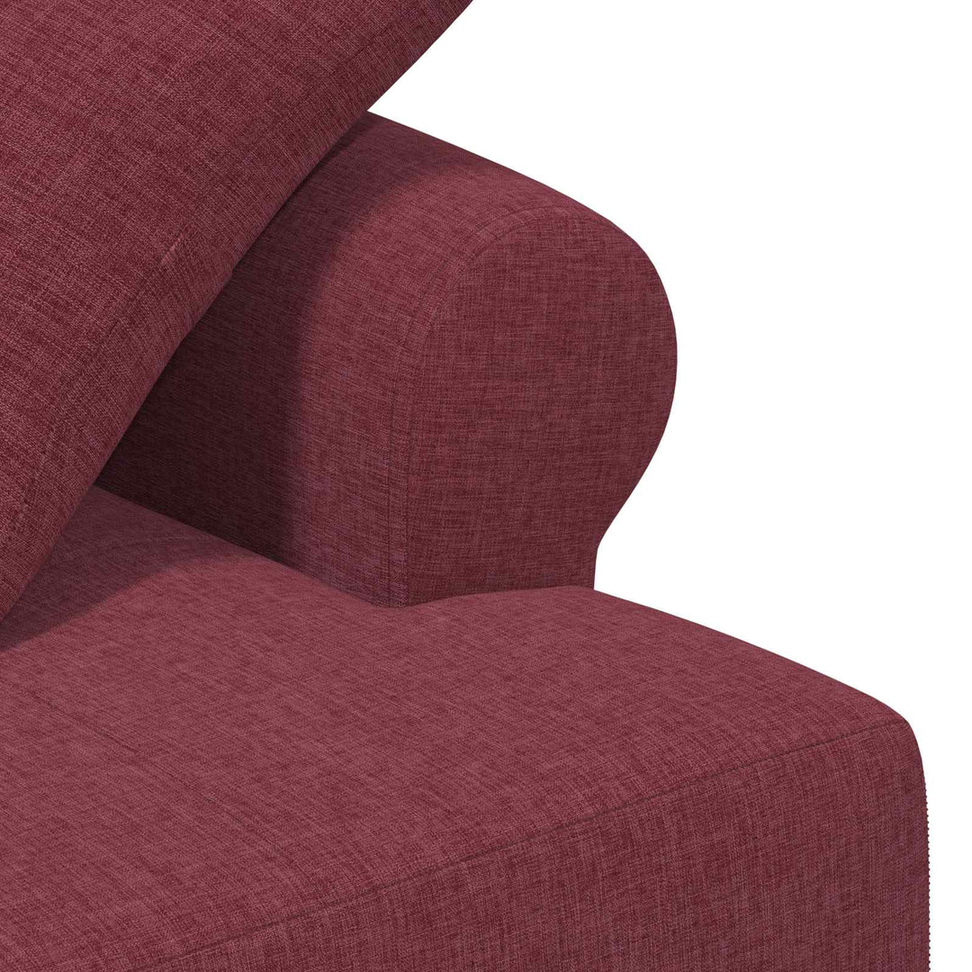 Loveseat Med Knapprapport Vinröd 120 X 65 X 79 Cm Tyg
