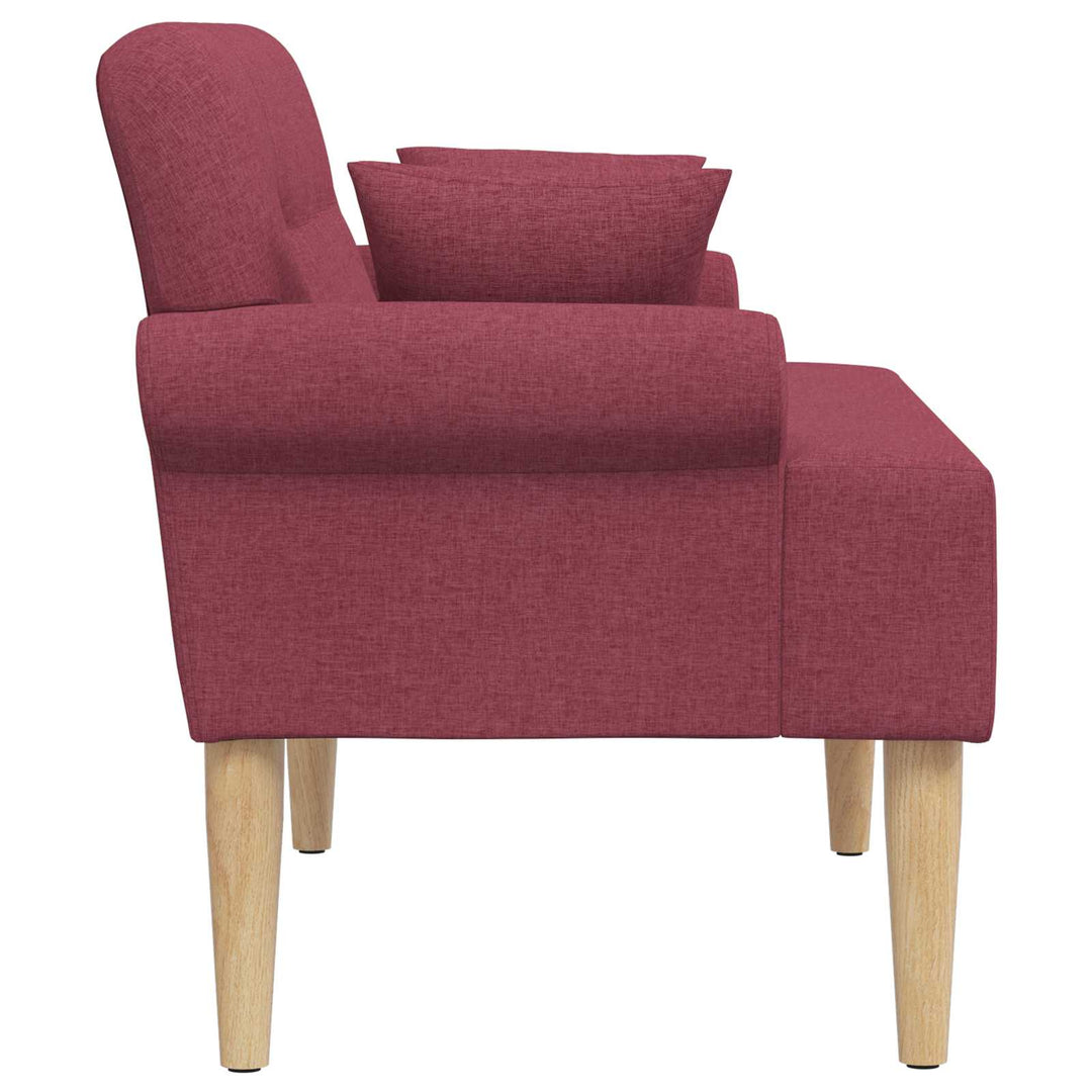 Loveseat Med Knapprapport Vinröd 120 X 65 X 79 Cm Tyg