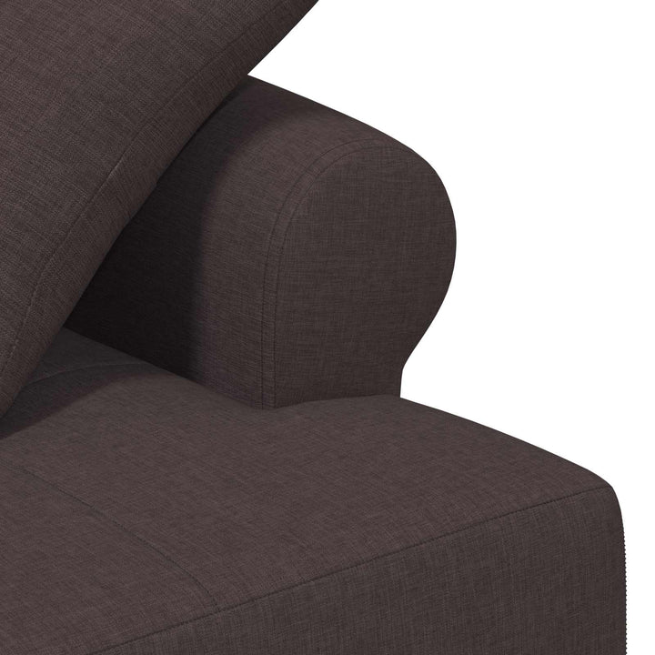 Loveseat Med Knapprapport Mörkbrun 120 X 65 X 79 Cm Tyg