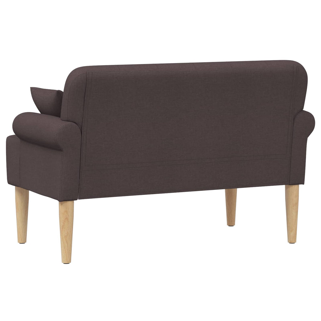 Loveseat Med Knapprapport Mörkbrun 120 X 65 X 79 Cm Tyg