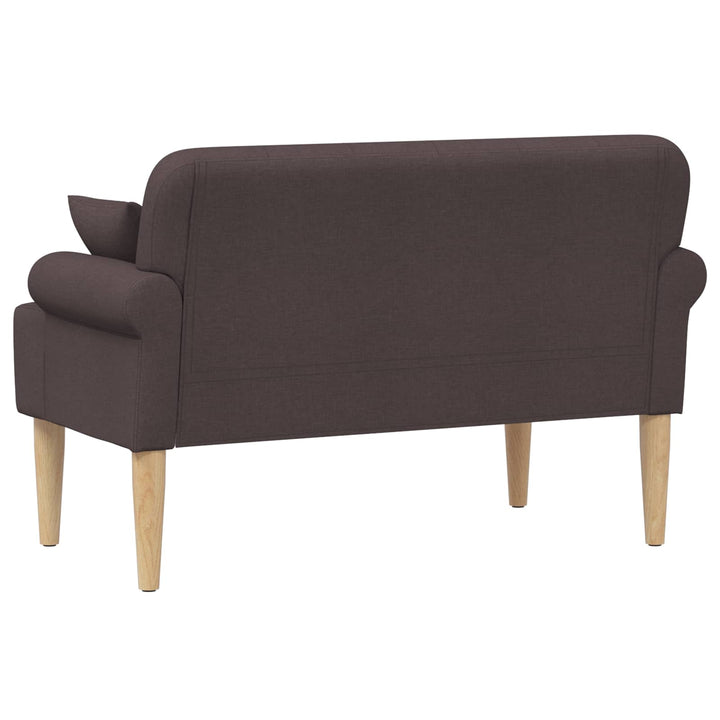 Loveseat Med Knapprapport Mörkbrun 120 X 65 X 79 Cm Tyg