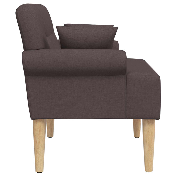 Loveseat Med Knapprapport Mörkbrun 120 X 65 X 79 Cm Tyg