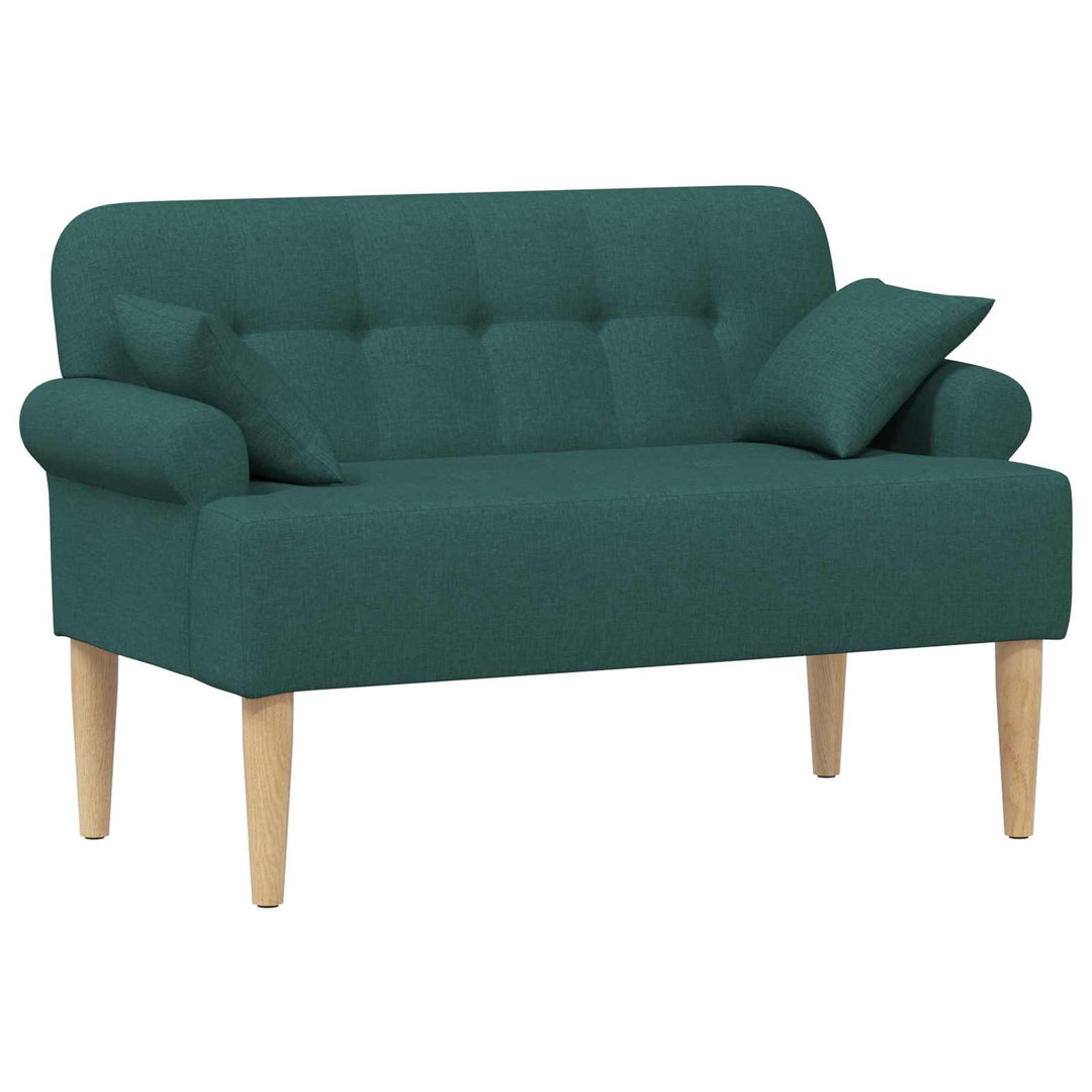 Loveseat Med Knapprapport Mörkgrön 120 X 65 X 79 Cm Tyg