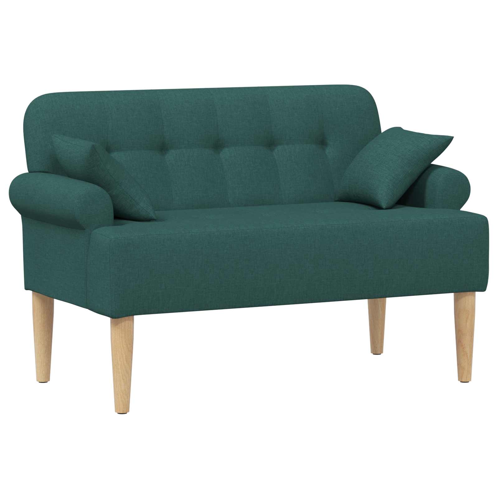 Loveseat Med Knapprapport Mörkgrön 120 X 65 X 79 Cm Tyg