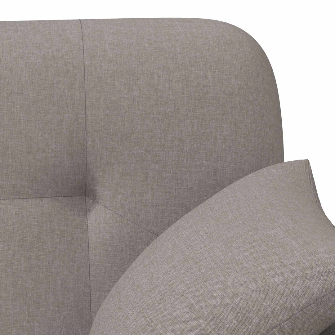 Loveseat Med Knapprapport Taupe 120 X 65 X 79 Cm Tyg