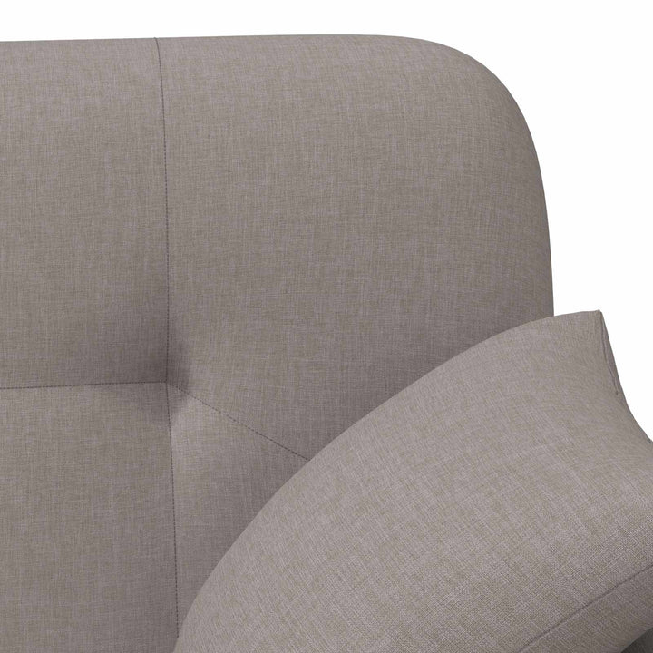 Loveseat Med Knapprapport Taupe 120 X 65 X 79 Cm Tyg
