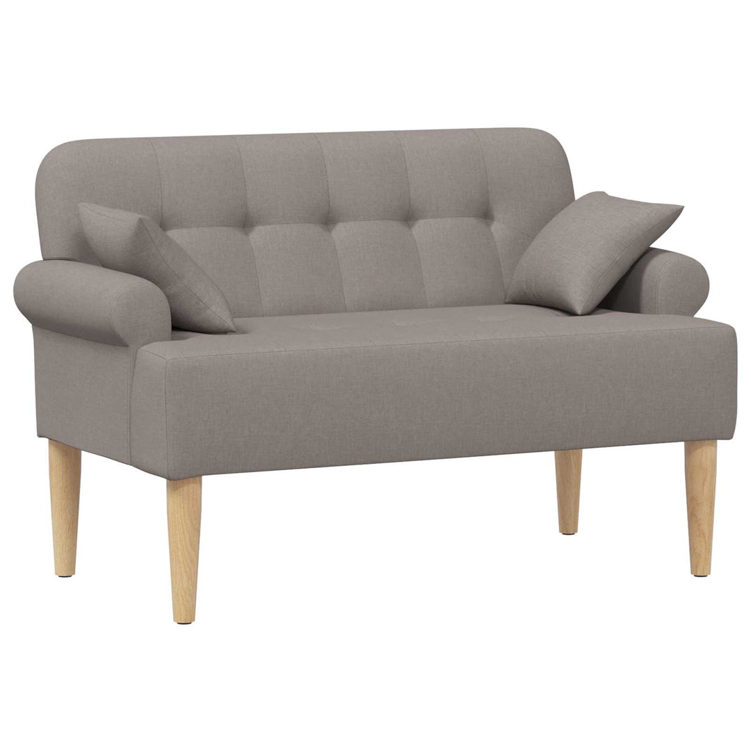 Loveseat Med Knapprapport Taupe 120 X 65 X 79 Cm Tyg