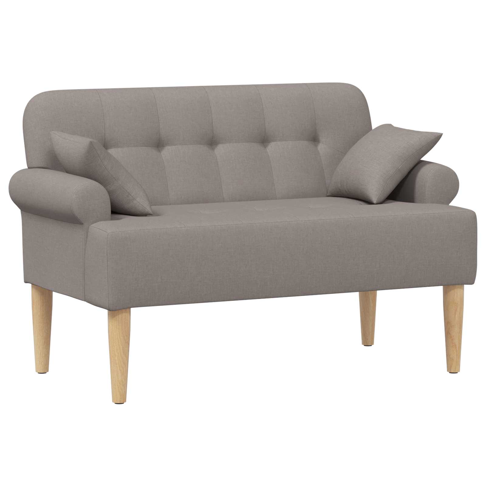 Loveseat Med Knapprapport Taupe 120 X 65 X 79 Cm Tyg