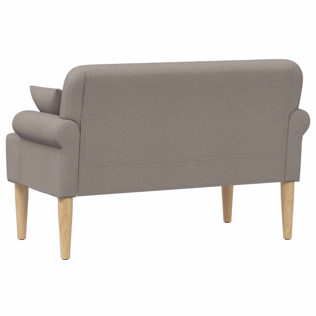 Loveseat Med Knapprapport Taupe 120 X 65 X 79 Cm Tyg