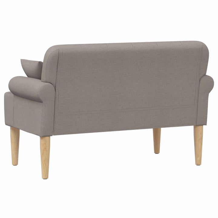 Loveseat Med Knapprapport Taupe 120 X 65 X 79 Cm Tyg