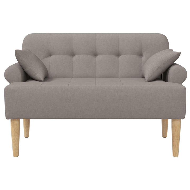 Loveseat Med Knapprapport Taupe 120 X 65 X 79 Cm Tyg