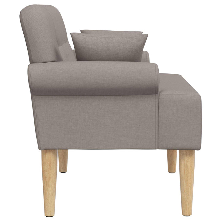Loveseat Med Knapprapport Taupe 120 X 65 X 79 Cm Tyg