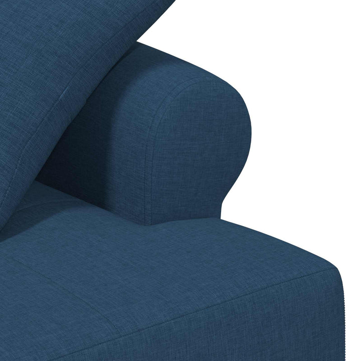 Loveseat Med Knapprapport Blå 120 X 65 X 79 Cm Tyg