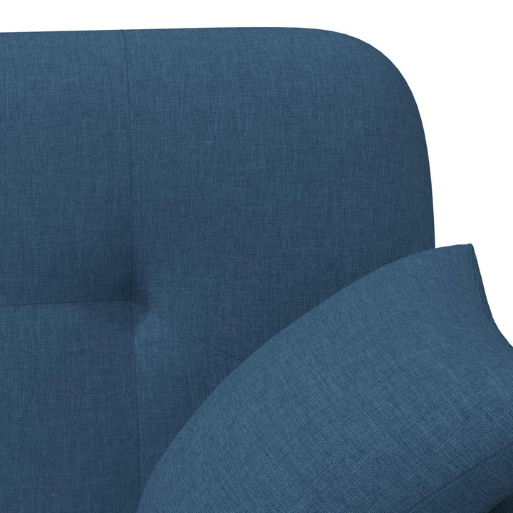 Loveseat Med Knapprapport Blå 120 X 65 X 79 Cm Tyg