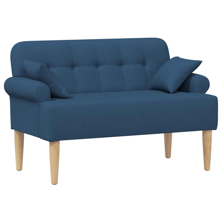Loveseat Med Knapprapport Blå 120 X 65 X 79 Cm Tyg