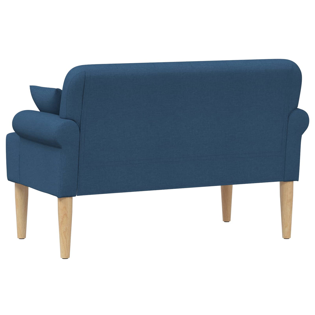 Loveseat Med Knapprapport Blå 120 X 65 X 79 Cm Tyg