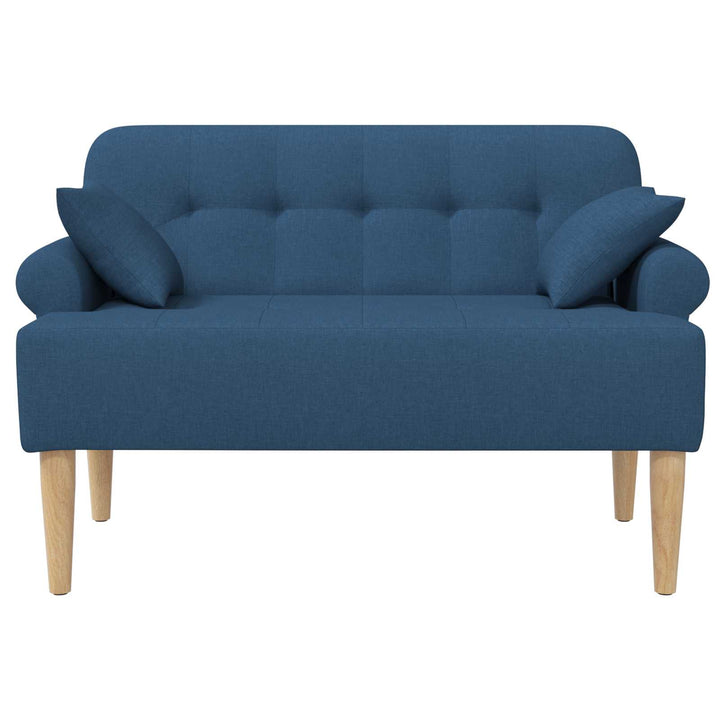 Loveseat Med Knapprapport Blå 120 X 65 X 79 Cm Tyg